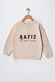 Erkek Çocuk "Hafız" Baskılı Pamuklu Sweat