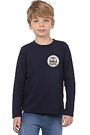 Erkek Çocuk Uzun Kollu Bisiklet Yaka "Oruç Kalkandır" Baskılı Tişört Mevsimlik Pamuklu