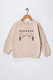 Çocuk  "Ramazan Kerim"  Baskılı Pamuklu Sweat
