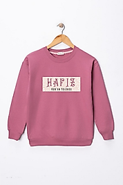 Kız Çocuk "Hafız Kuran Yolcusu" Baskılı Pamuklu Sweat