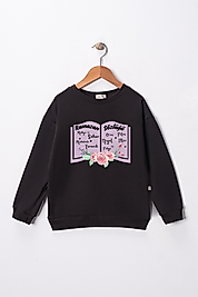 Kız Çocuk  "Ramazan Sözlüğü"   Baskılı Pamuklu Sweat