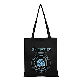 "Hz Hatice" Baskılı Omuz Çantası Gabardin Kumaş