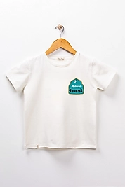 Yetişkin Kısa Kollu Bisiklet Yaka "Mübarek Ramazan" Baskılı Tişört Mevsimlik Pamuklu