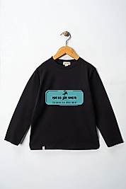 Yetişkin Uzun Kollu Bisiklet Yaka "Hz.Musab Bin Umeyr"  Baskılı İslami Sahabe Tişört Mevsimlik Pamuklu