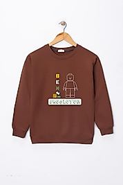 Erkek Çocuk "Ben Oruçluyum"  Baskılı Pamuklu Sweat