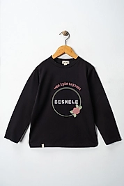 Yetişkin Uzun Kollu Bisiklet Yaka "Besmele"  Baskılı Tişört Mevsimlik Pamuklu