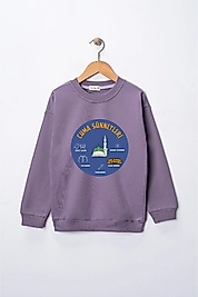 Çocuk "Cuma Sünnetleri" Baskılı Pamuklu Sweat