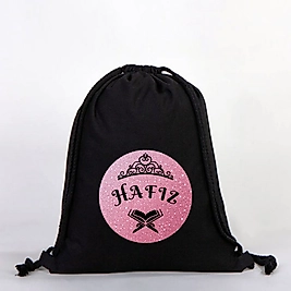 "Hafız"   Baskılı Ham Bez Sırt Çantası %100 Pamuk Krem