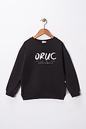 Çocuk  "Oruç" Baskılı Pamuklu Sweat