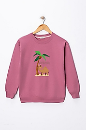 Çocuk "Kasva" Baskılı Pamuklu Sweat