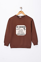 Erkek Çocuk "Hz Ebubekir"  Baskılı Pamuklu Sweat