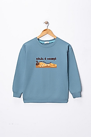 Erkek Çocuk "Hz Bilal-i Habeşi" Baskılı Pamuklu Sweat
