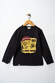 Yetişkin Uzun Kollu Bisiklet Yaka "Abdülhamid Han"  Baskılı Tişört Mevsimlik Pamuklu