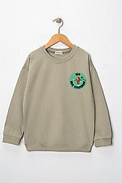Çocuk "Ben Oruç Tutuyorum"  Baskılı Pamuklu Sweat