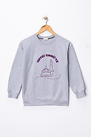 Kız Çocuk  "Haydi Camiye"   Baskılı Pamuklu Sweat
