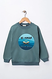 Erkek Çocuk "Hz Osman"  Baskılı Pamuklu Sweat