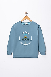 Erkek Çocuk "Hz Ömer" Baskılı Pamuklu Sweat