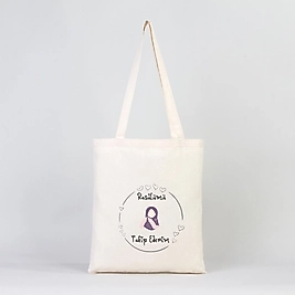 " Rasülü mü Takip Ederim" Baskılı Omuz Çantası Gabardin Kumaş