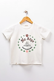 Yetişkin Kısa Kollu Bisiklet Yaka "Hz Aişe" Baskılı Tişört Mevsimlik Pamuklu