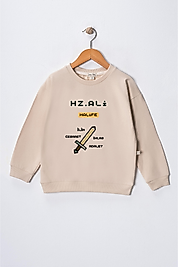 Erkek Çocuk "Hz Ali" Baskılı Pamuklu Sweat