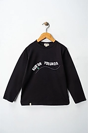 Yetişkin Uzun Kollu Bisiklet Yaka "Kuran Yolunda"  Baskılı Tişört Mevsimlik Pamuklu