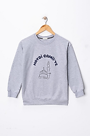 Erkek Çocuk "Haydi Camiye"  Baskılı Pamuklu Sweat