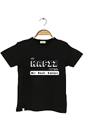 Erkek Çocuk Kısa Kollu Bisiklet Yaka "Bir Hafız Yetişir, Bir Nesil Değişir" Baskılı Tişört Mevsimlik Pamuklu