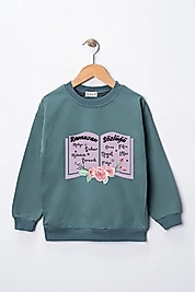 Kız Çocuk  "Ramazan Sözlüğü"   Baskılı Pamuklu Sweat