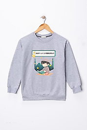 Erkek Çocuk "Kuran Okuyorum"  Baskılı Pamuklu Sweat