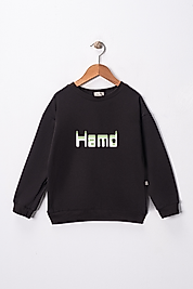 Erkek Çocuk "Hamd" Baskılı Pamuklu Sweat