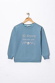 Kız Çocuk "Hz Zeynep"  Baskılı Pamuklu Sweat