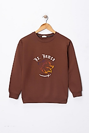 Erkek Çocuk "Hz Hamza" Baskılı Pamuklu Sweat