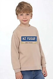Erkek Çocuk "Hz Yusuf" Baskılı Pamuklu Sweat