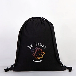 "Hz Hamza" Baskılı Ham Bez Sırt Çantası %100 Pamuk