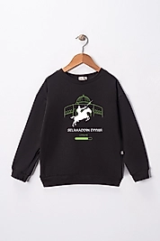 Erkek Çocuk  "Selahaddin Eyyubi" Baskılı Pamuklu Sweat