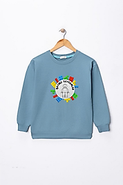Erkek Çocuk  "Hayırlı Bayramlar" Baskılı Pamuklu Sweat