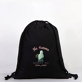 "Hz Fatıma"  Baskılı Ham Bez Sırt Çantası %100 Pamuk