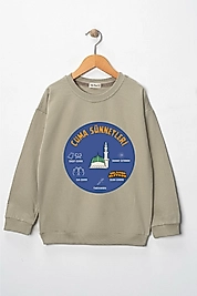 Çocuk "Cuma Sünnetleri" Baskılı Pamuklu Sweat